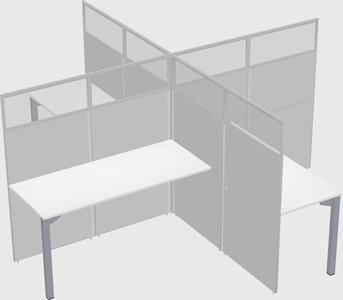 Quad office cubicles