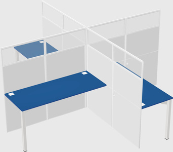 Quad office cubicles
