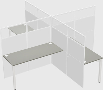 Quad office cubicles