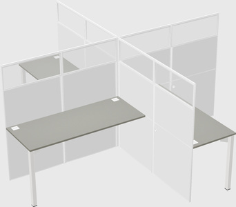 Quad office cubicles