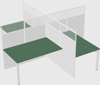 Quad office cubicles