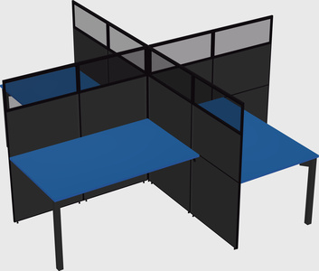 Quad office cubicles