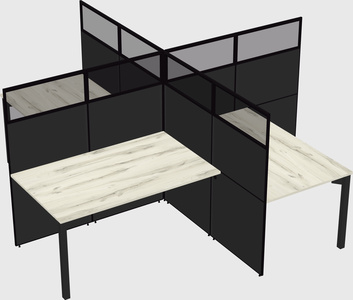 Quad office cubicles
