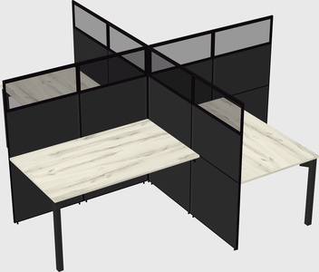 Quad office cubicles