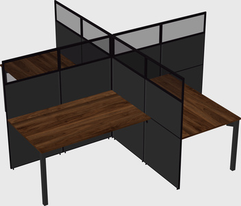 Quad office cubicles
