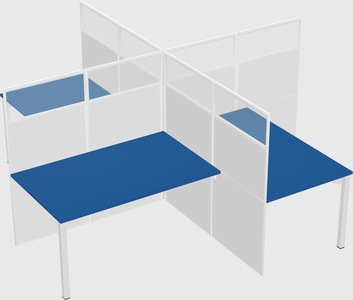 Quad office cubicles