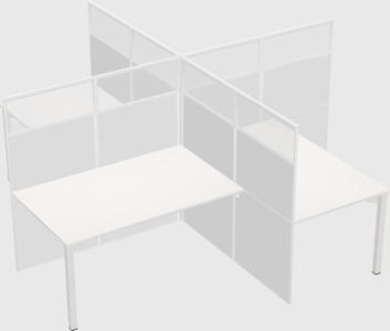 Quad office cubicles