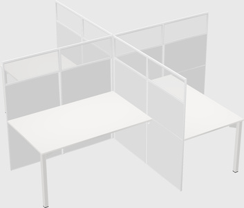 Quad office cubicles