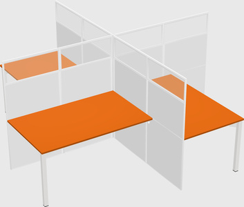 Quad office cubicles