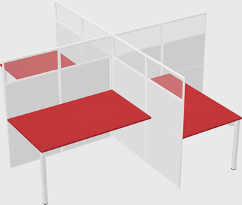 Quad office cubicles
