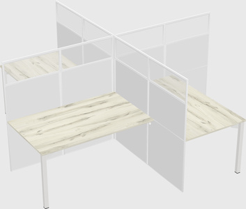 Quad office cubicles
