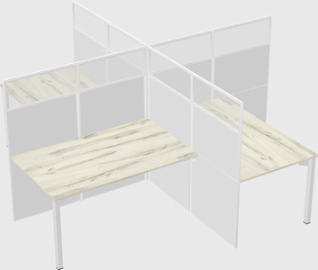 Quad office cubicles