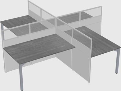 Quad office cubicles