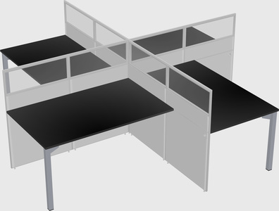 Quad office cubicles