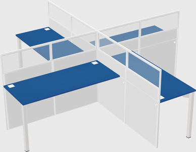 Quad office cubicles