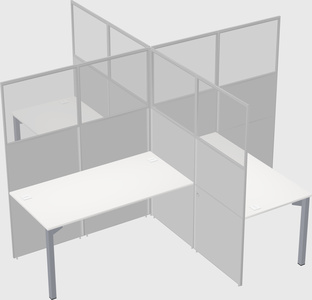 Quad office cubicles