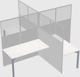 Quad office cubicles
