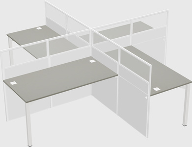 Quad office cubicles