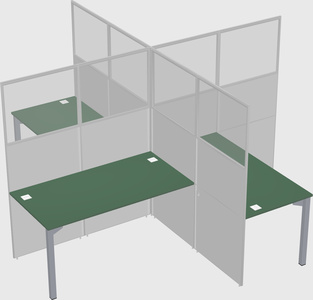 Quad office cubicles