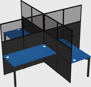 Quad office cubicles