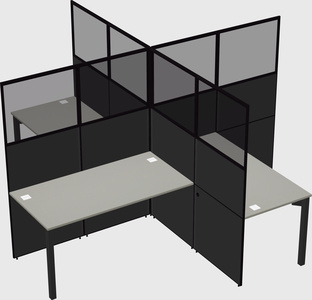 Quad office cubicles