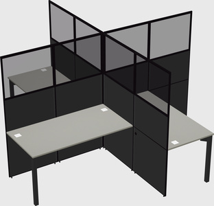 Quad office cubicles