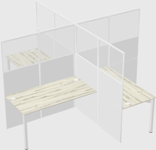 Quad office cubicles