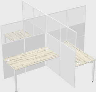 Quad office cubicles