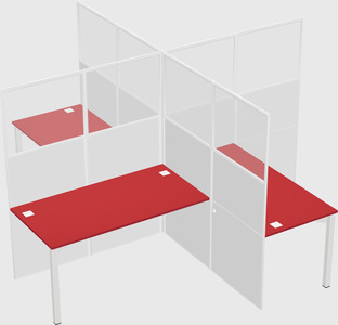 Quad office cubicles