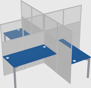 Quad office cubicles