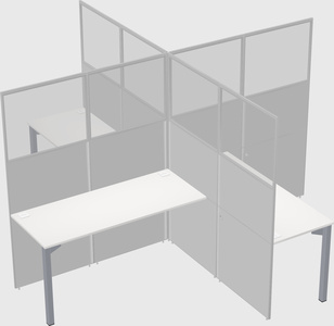 Quad office cubicles