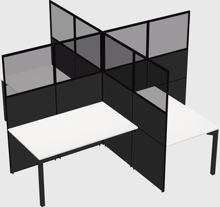Quad office cubicles