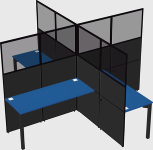 Quad office cubicles