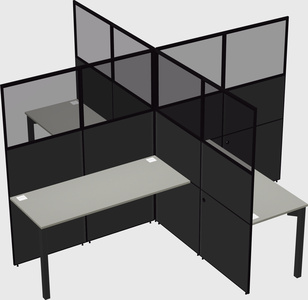 Quad office cubicles