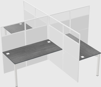 Quad office cubicles
