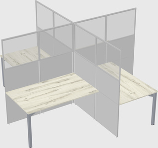 Quad office cubicles