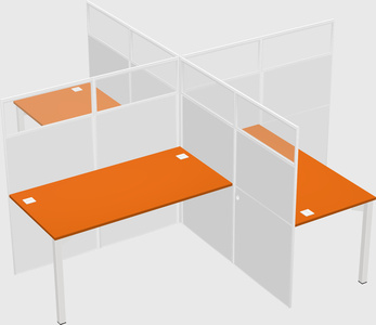 Quad office cubicles