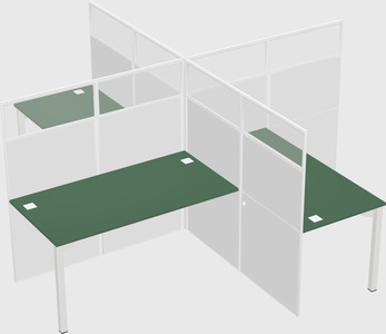 Quad office cubicles