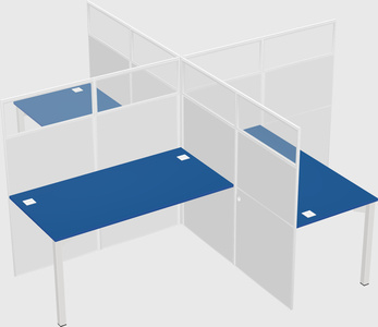 Quad office cubicles