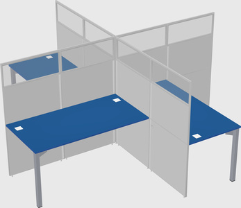 Quad office cubicles