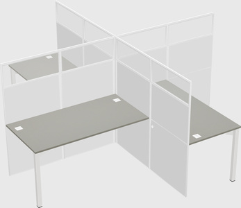 Quad office cubicles