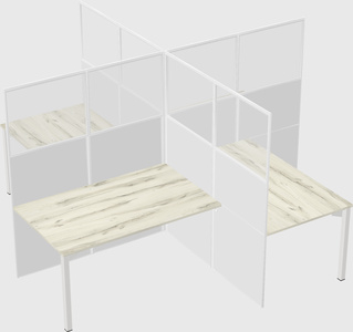 Quad office cubicles