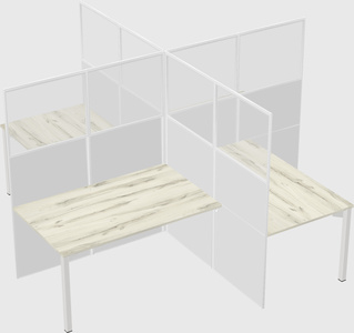 Quad office cubicles