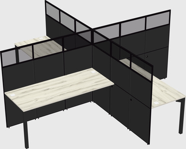 Quad office cubicles