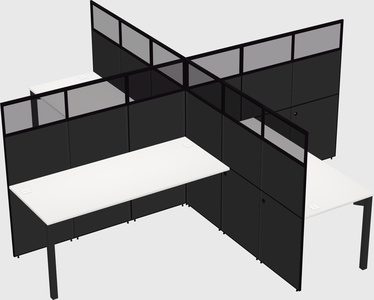 Quad office cubicles