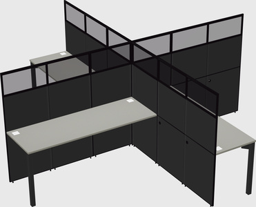 Quad office cubicles