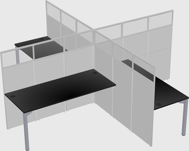 Quad office cubicles