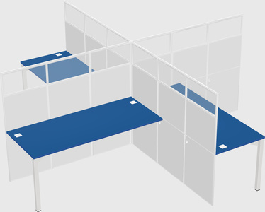 Quad office cubicles