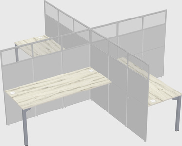 Quad office cubicles