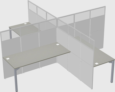 Quad office cubicles